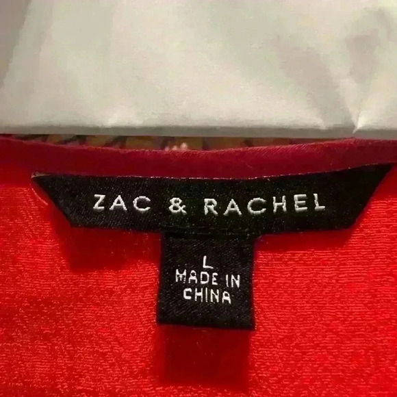 Zac and Rachael blouse. Red size large never worn. Flowy Airy. Comfortable soft - Picture 4 of 4